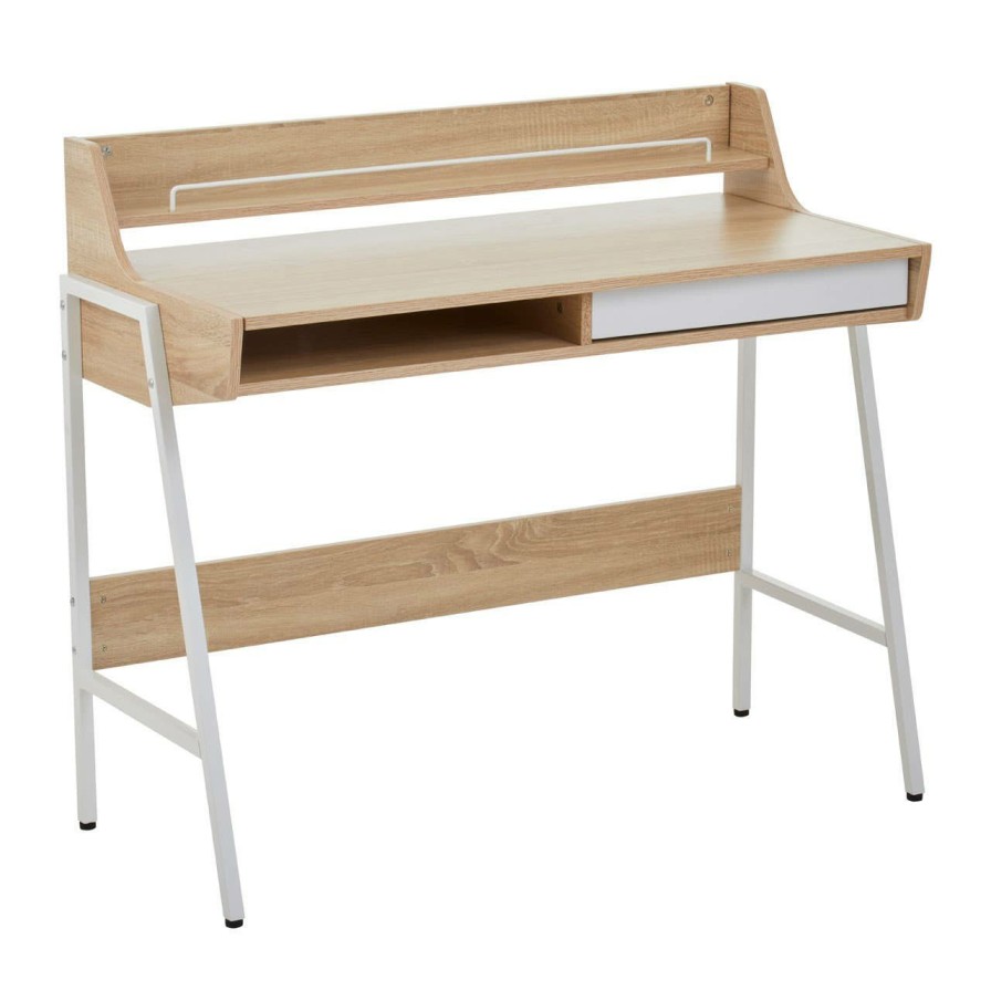 FURNITURE Premier Desks | Bradbury Natural Oak Veneer Desk