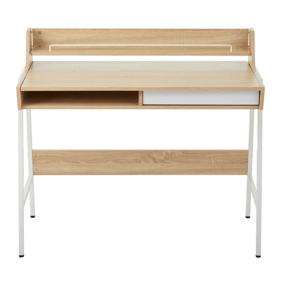 FURNITURE Premier Desks | Bradbury Natural Oak Veneer Desk