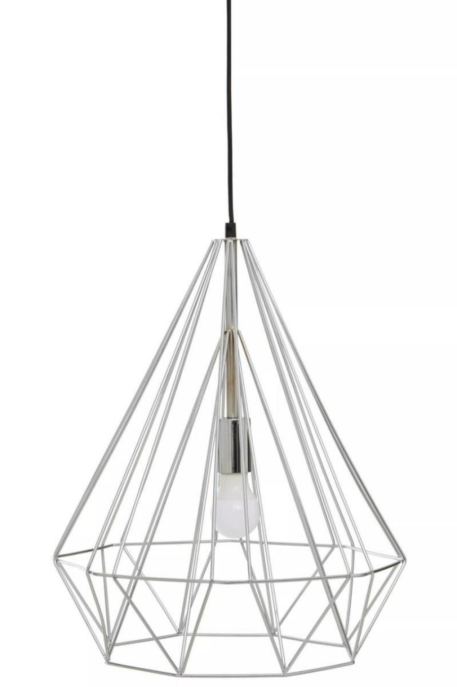 Accessories Premier Ceiling Lights | Wyra Chrome Conical Pendant Light