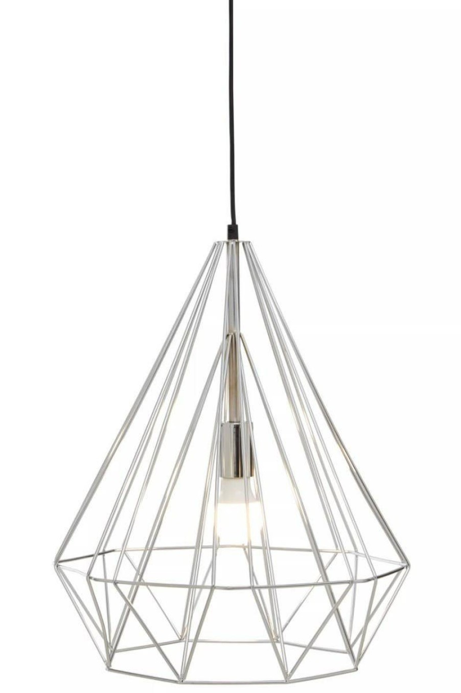 Accessories Premier Ceiling Lights | Wyra Chrome Conical Pendant Light