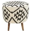 FURNITURE Fifty Five South Stools | Cefena Round Patterned Footstool