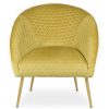 FURNITURE Fifty Five South Seating | Tania Gold Velvet Occasional Chair