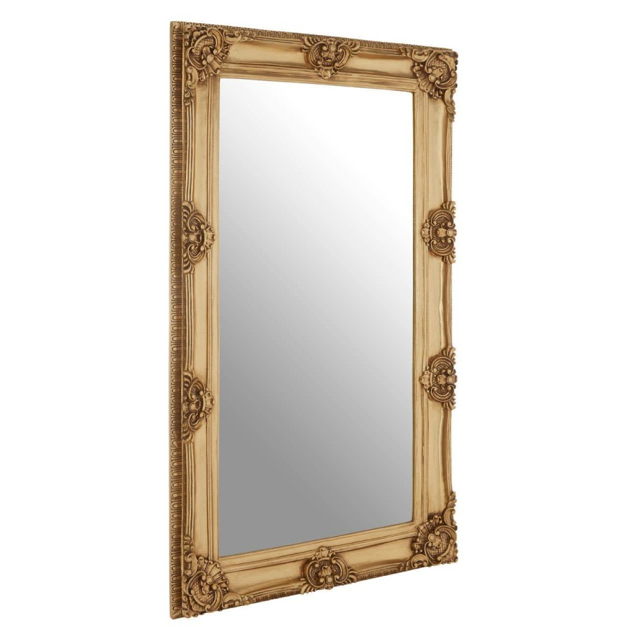 Bathe and Utility Fifty Five South Mirrors | Marseille Gold Finish Bead And Reel Wall Mirror