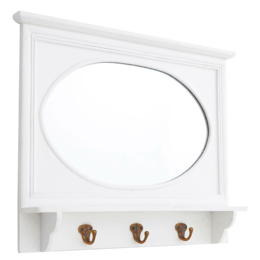 Bathe and Utility Premier Mirrors | Whitley 3 Hooks Wall Mirror