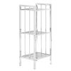 Bathe and Utility Premier Racks, Caddies and Shelf Units | Dara 3 Tier Chrome Shelf Unit With Slatted Sides