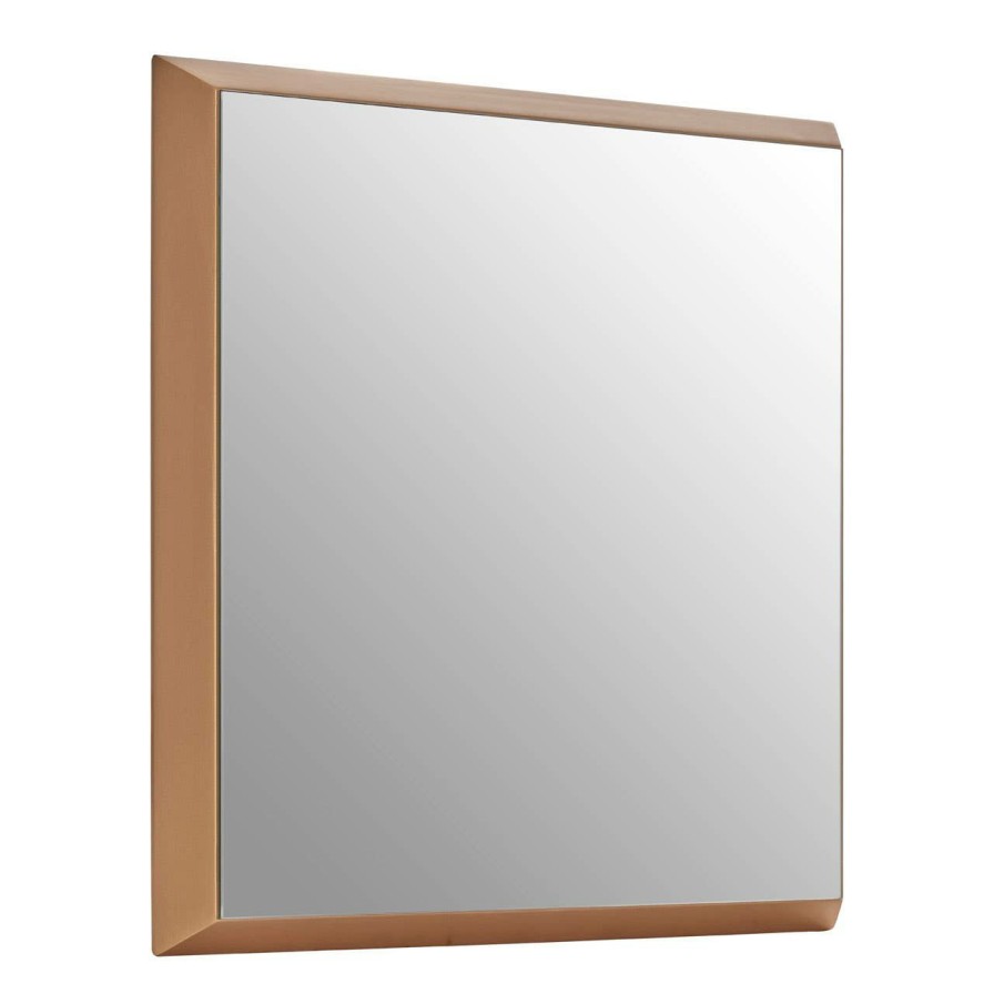 Bathe and Utility Premier Mirrors | Large Square Gold Finish Wall Mirror