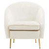 FURNITURE Fifty Five South Armchairs | Yasmeen Beige Velvet Armchair