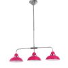 Accessories Premier Decorative Lights | Pendant Hot Pink And Chrome 3 Light Pendant