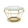 FURNITURE Premier Side Tables | Allure Large Gold Finish Diamond End Table