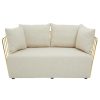 FURNITURE Fifty Five South Seating | Azalea Two Seat Natural Fabric Sofa