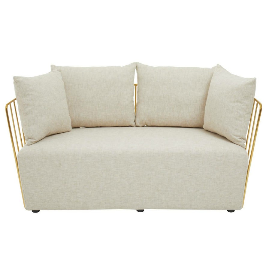 FURNITURE Fifty Five South Seating | Azalea Two Seat Natural Fabric Sofa