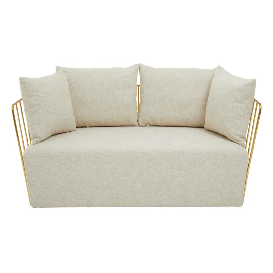 FURNITURE Fifty Five South Seating | Azalea Two Seat Natural Fabric Sofa