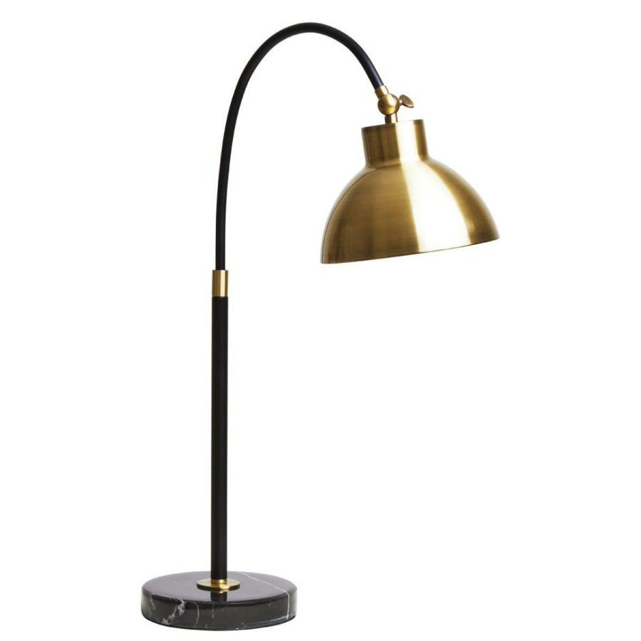 Accessories Fifty Five South Table Lamps | Newton Gold Finish Metal Shade Table Lamp