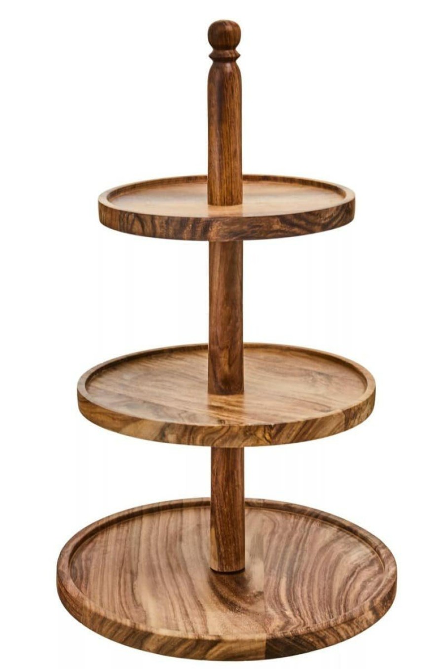 Kitchen and Dining Premier Serveware | Kora Sheesham Wood Three Tier Cake Stand