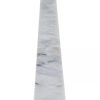 Accessories Fifty Five South Sculptures and Ornaments | Salmo Large White Marble Obelisk