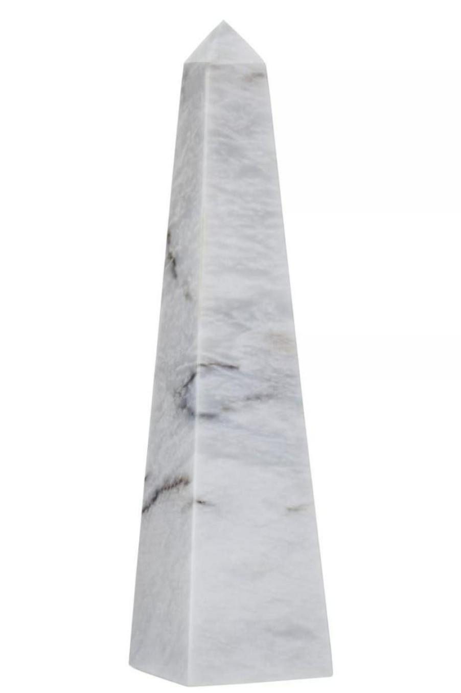 Accessories Fifty Five South Sculptures and Ornaments | Salmo Large White Marble Obelisk