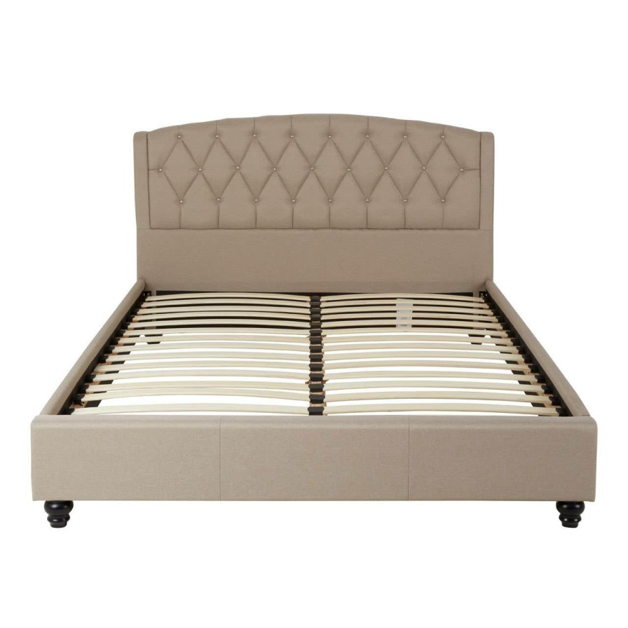 FURNITURE Premier Beds | Josephine Beige Kingsize Bed