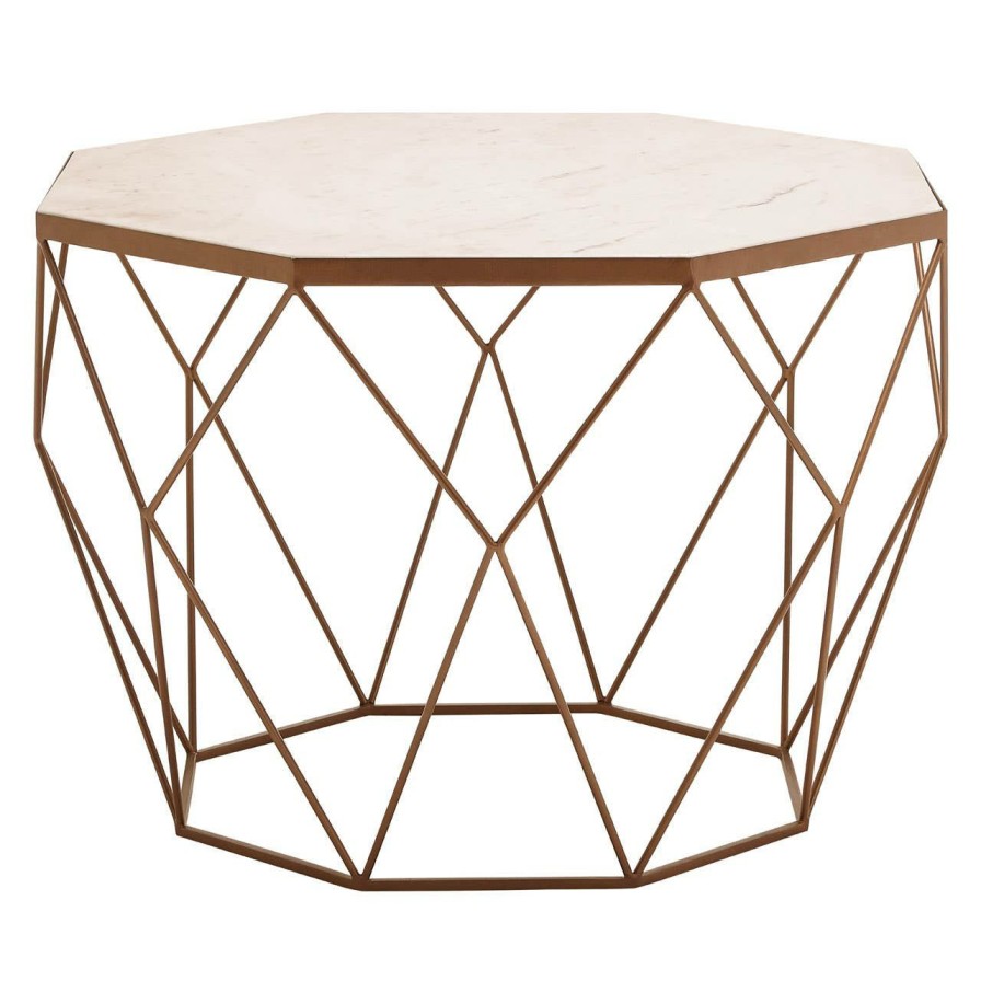 FURNITURE Premier Side Tables | Shalimar Octagon White Marble Coffee Table