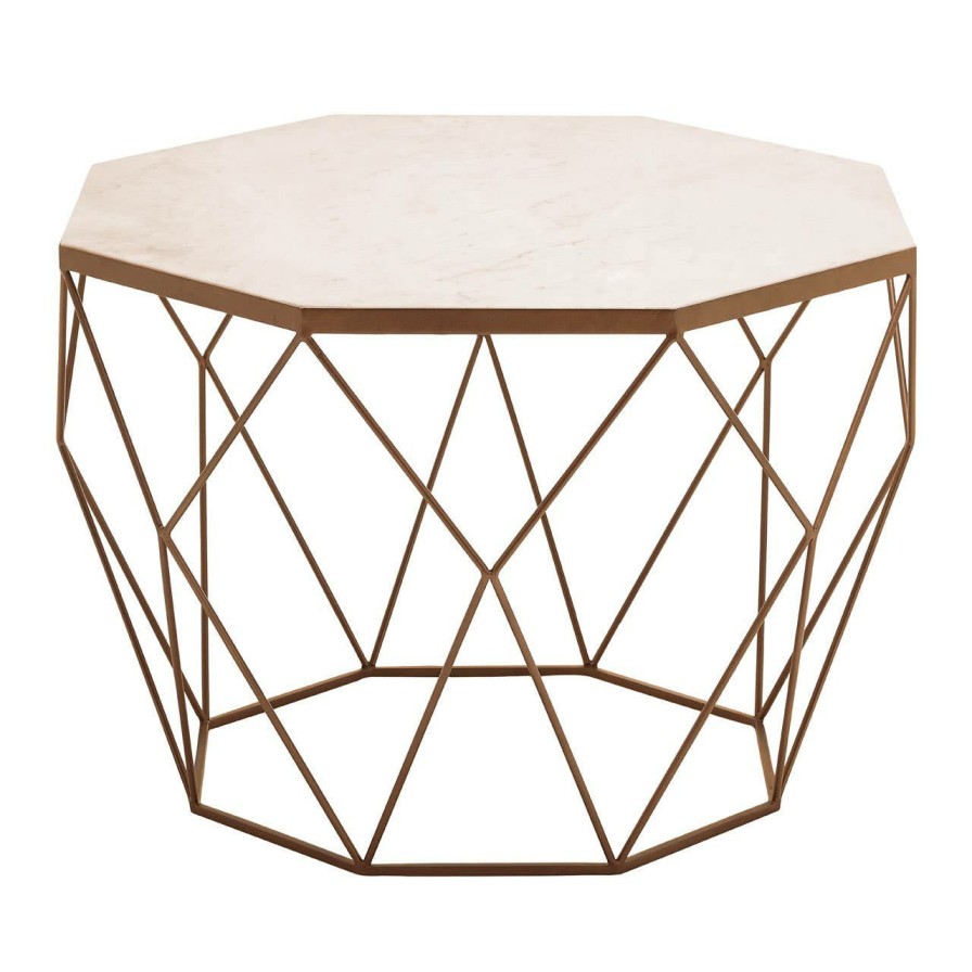 FURNITURE Premier Side Tables | Shalimar Octagon White Marble Coffee Table