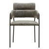 FURNITURE Fifty Five South Seating | Tamzin Grey Faux Leather Dining Chair