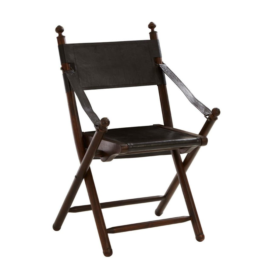 FURNITURE Fifty Five South Seating | Inca Teak And Black Folding Chair