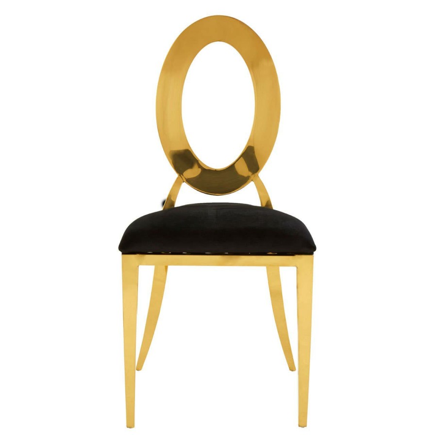 FURNITURE Premier Seating | Sarita Stackable Gold Frame Dining Chair