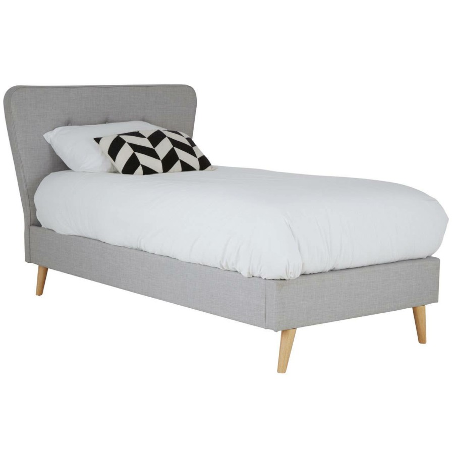 FURNITURE Premier Beds | Scandinavian Light Grey Single Bed