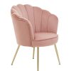 FURNITURE Premier Seating | Ovala Pink Velvet Scalloped Chair