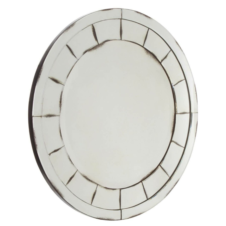 Bathe and Utility Fifty Five South Mirrors | Riza Round And Mosaic Effect Wall Mirror