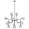 Accessories Fifty Five South Ceiling Lights | Abira Black And Silver Metal Pendant Light