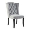 FURNITURE Fifty Five South Seating | Kensington Townhouse Grey Velvet Dining Chair