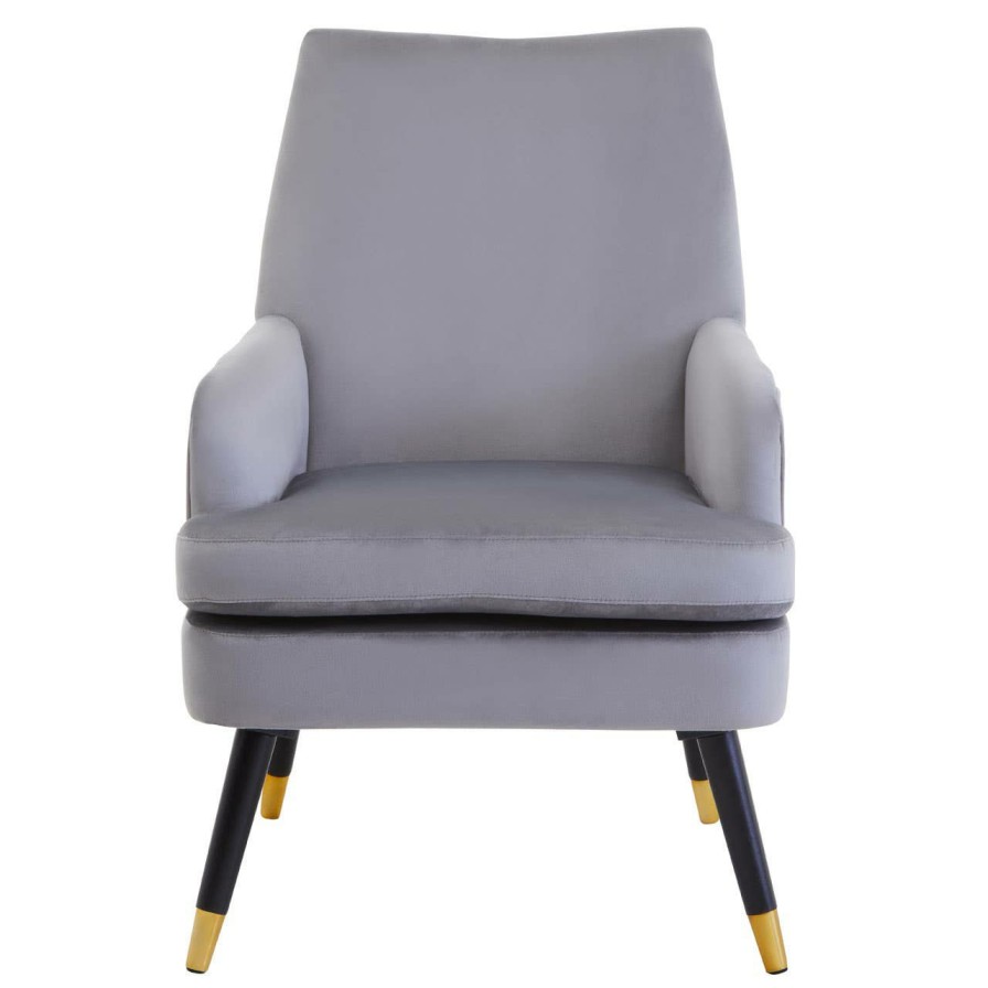 FURNITURE Premier Armchairs | Loretta Grey Velvet Armchair