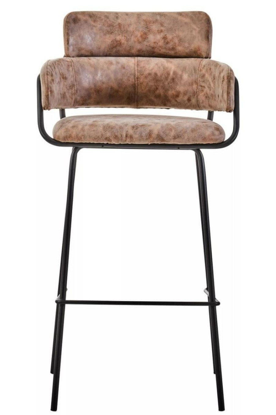 FURNITURE Fifty Five South Bar Seating | Tamzin Brown Faux Leather Bar Chair