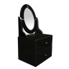 FURNITURE Premier Dressing Tables | Black Glass 2 Drawer Dresser Unit