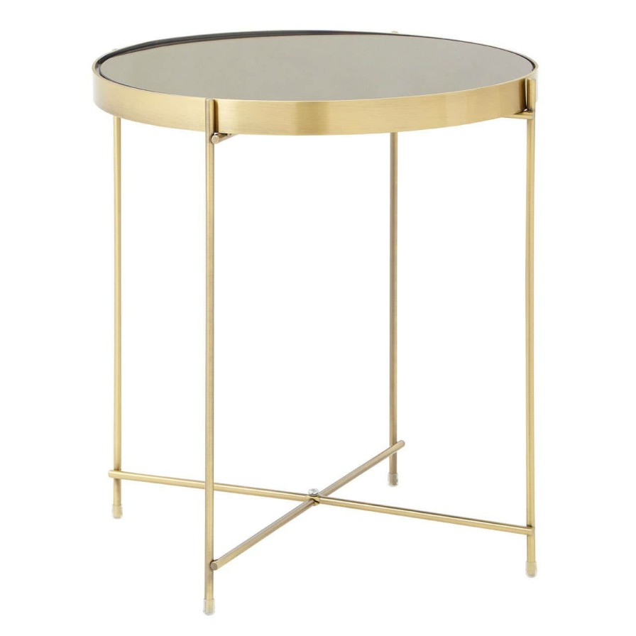 FURNITURE Premier Side Tables | Allure Black Mirror Low Side Table