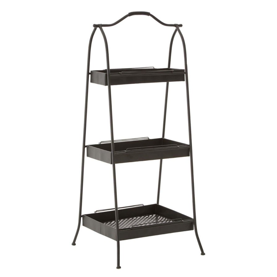 Bathe and Utility Premier Racks, Caddies and Shelf Units | Lexa Black Metal Storage Rack