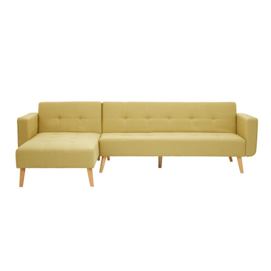 FURNITURE Premier Seating | Hagen Olive Large Corner Sofa Bed