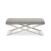 FURNITURE Fifty Five South Seating | Gilden Grey Bench With Cross Base