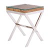 FURNITURE Fifty Five South Side Tables | Kerala Natural Top Side Table With Cross Base