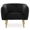 FURNITURE Premier Seating | Larissa Black Velvet Chair