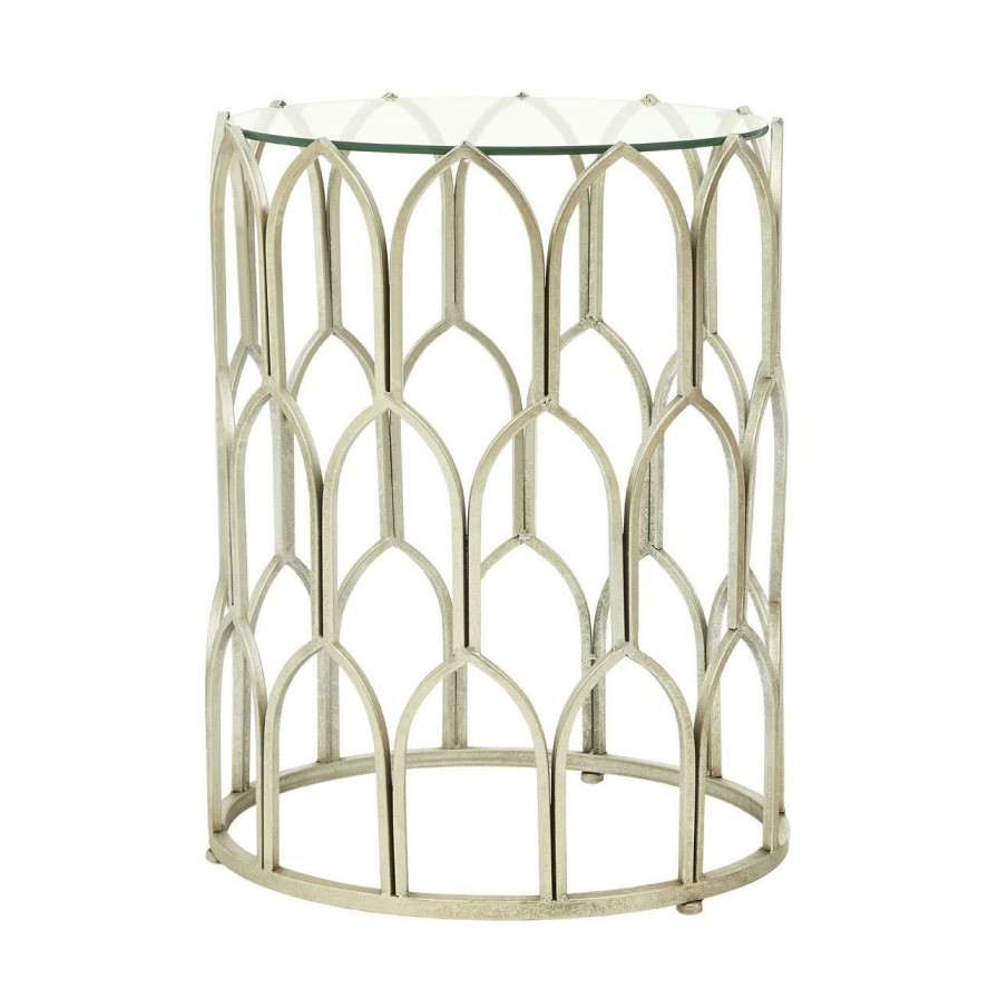 FURNITURE Premier Side Tables | Merlin Silver Leaf Side Table