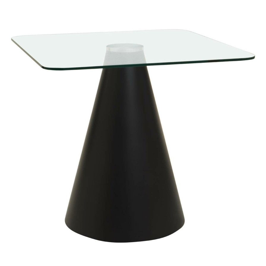 FURNITURE Fifty Five South Dining Tables | Azalea Square Clear Glass Top Dining Table