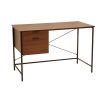 FURNITURE Premier Desks | Bradbury Walnut Veneer Desk With Drawers