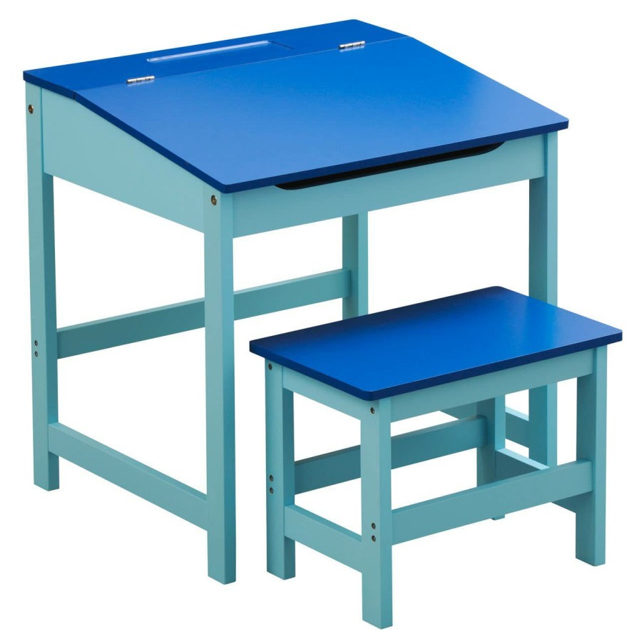 FURNITURE Premier Tables and Desks | Childrens Blue Desk And Stool