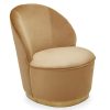 FURNITURE Fifty Five South Seating | Tamra Gold And Beige Velvet Chair