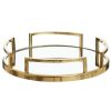 Accessories Fifty Five South Trays and Coasters | Cruzar Gold Finish Mirrored Tray