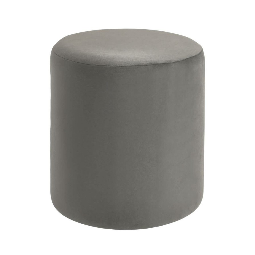 FURNITURE Premier Stools | Haley Mink Round Stool