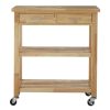 FURNITURE Premier Bar Carts and Trolleys | Glenn Tropical Hevea Wood Kitchen Trolley