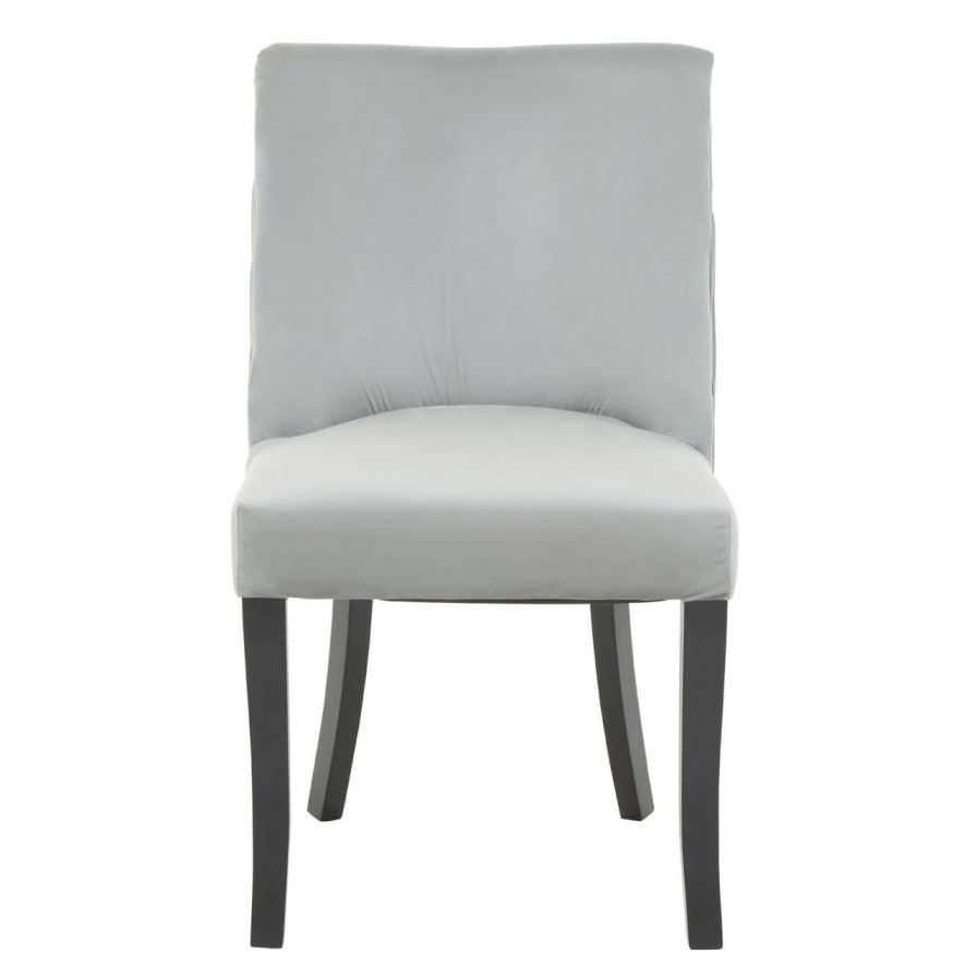 FURNITURE Fifty Five South Seating | Kensington Townhouse Grey Velvet Dining Chair