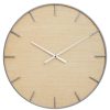 Accessories Fifty Five South Wall Clocks | Kent Silver And Natural Wall Clock